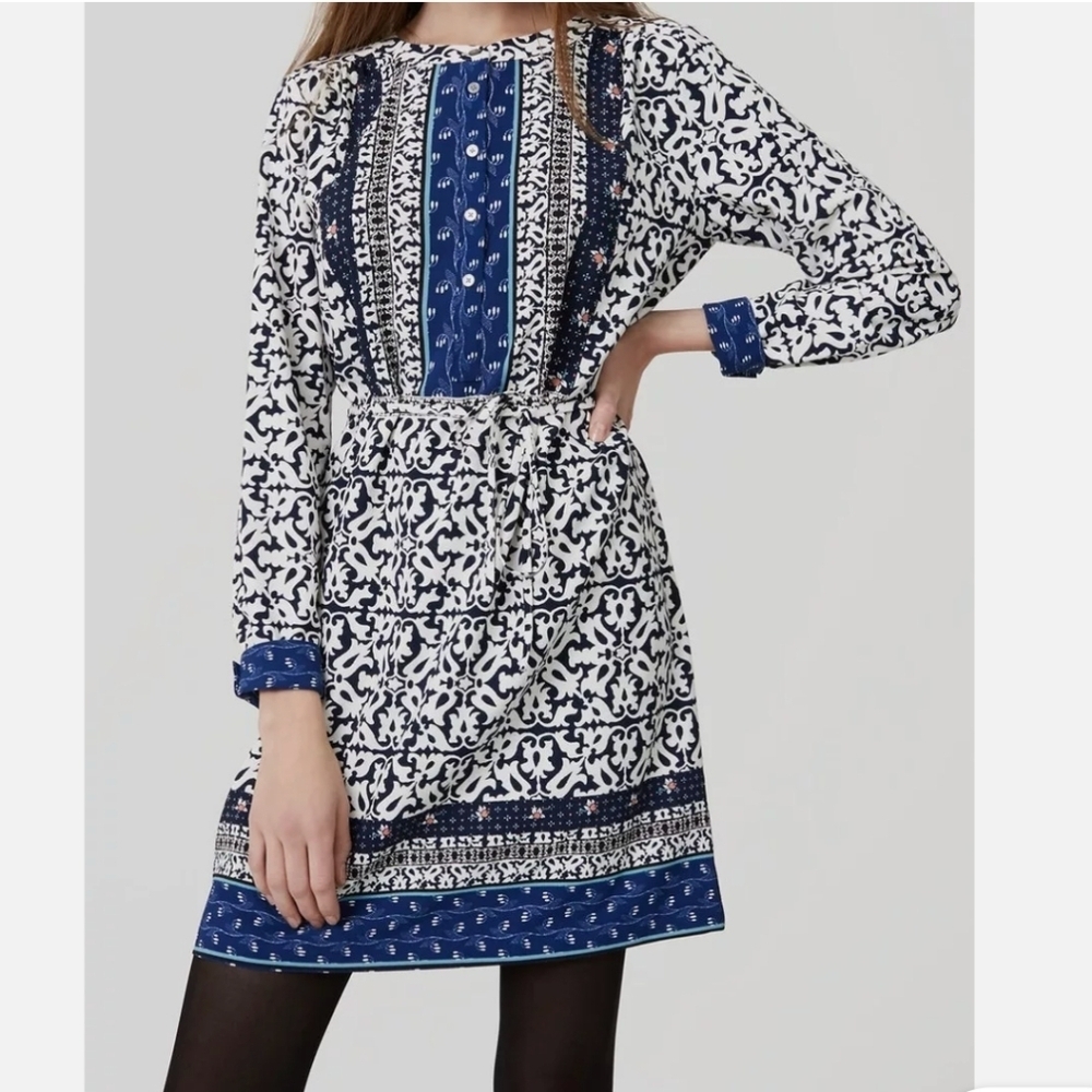 Ann Taylor Loft Floral Mosaic Shirt dress SP - Picture 1 of 12
